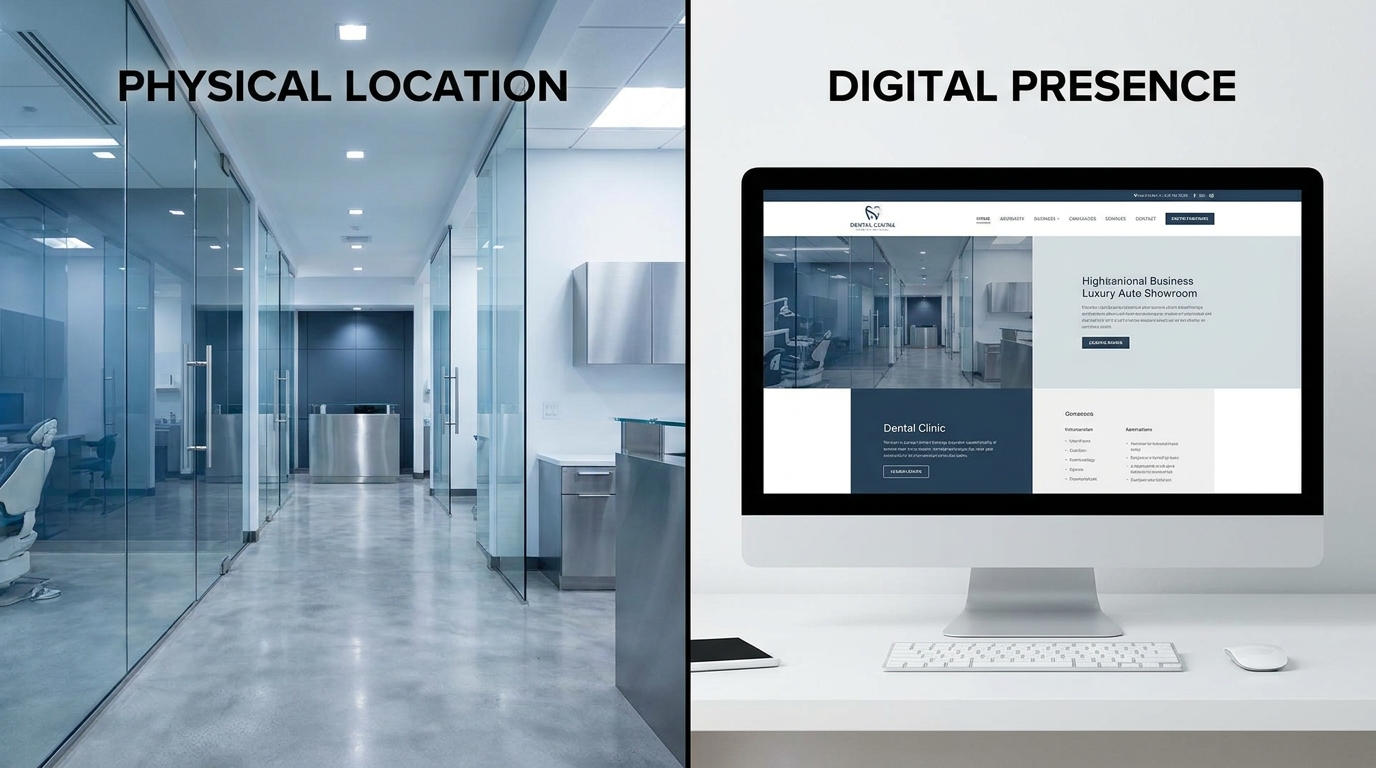 Physical location and digital presence side by side